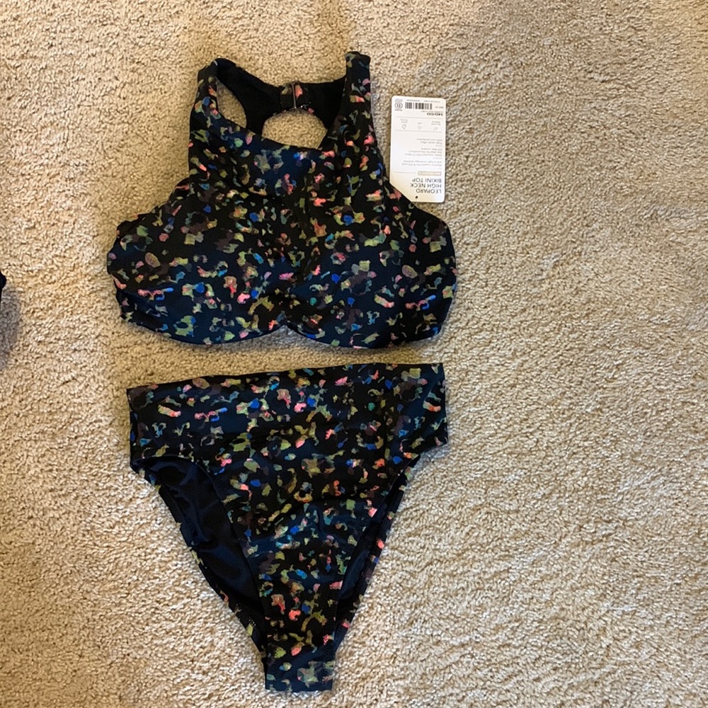 Athleta high neck bikini set